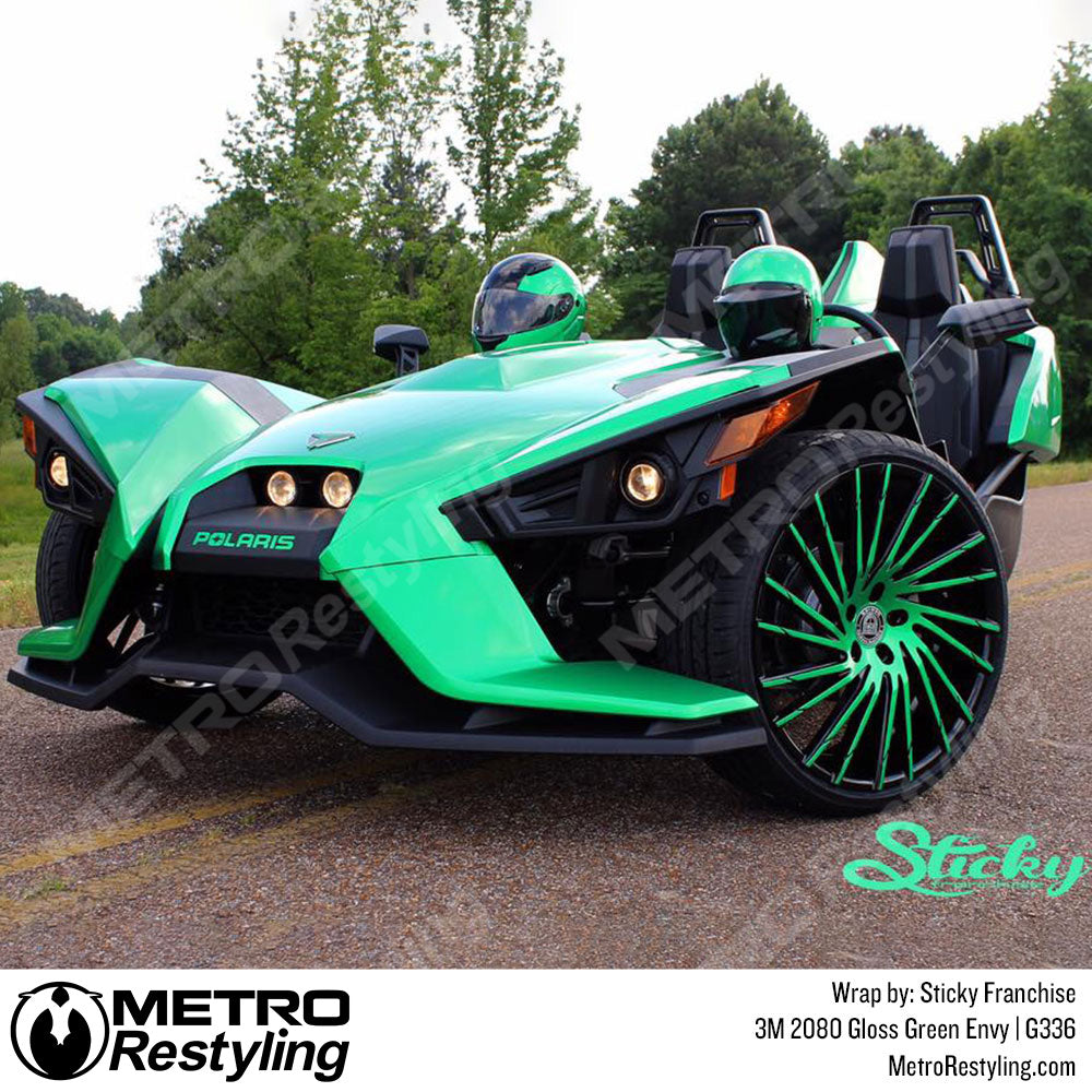 Gloss Green Envy Racecar Wrap