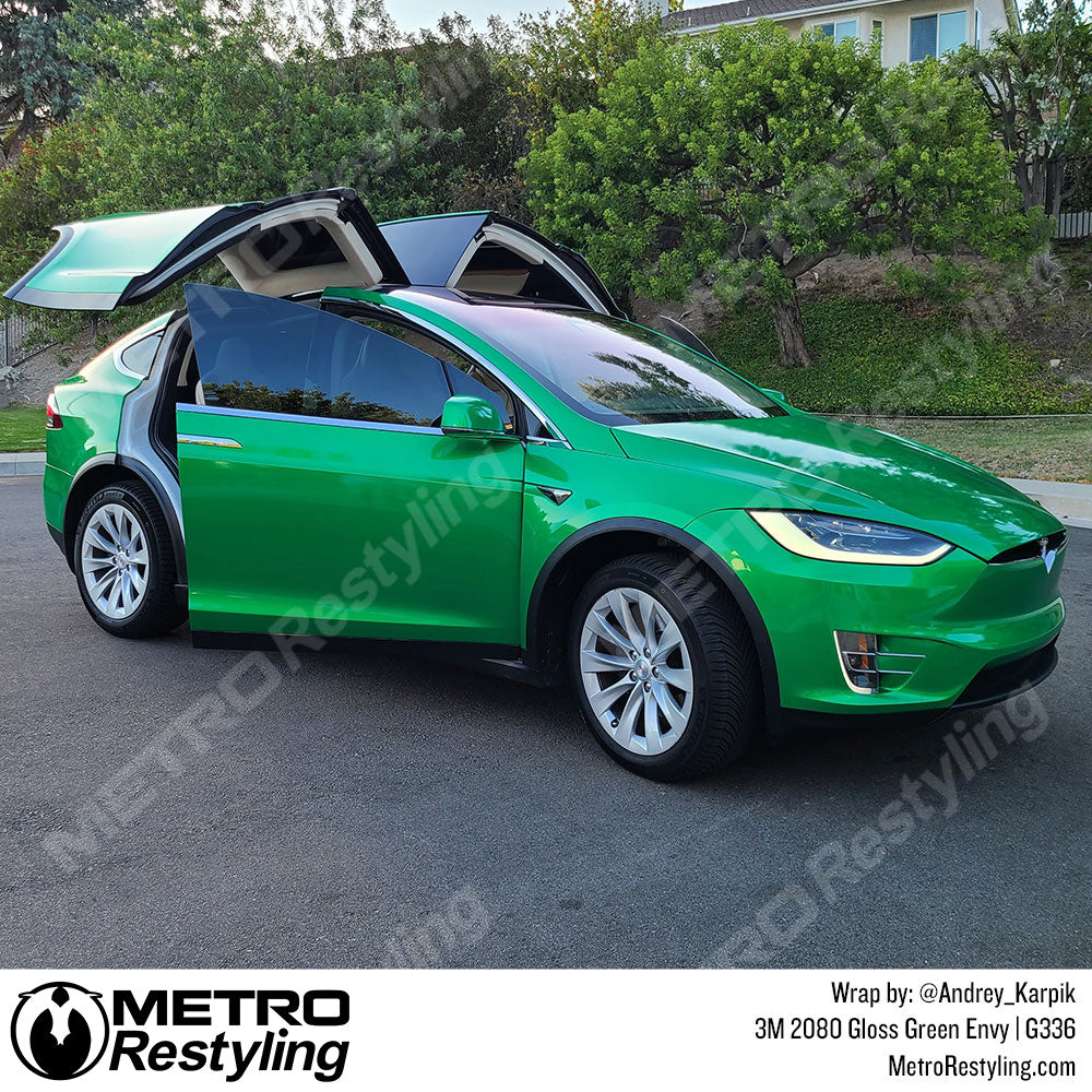 Gloss Green Tesla Wrap