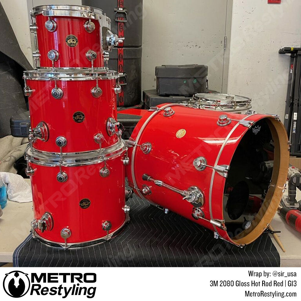 Gloss Hot Rod Red Drum Set vinyl