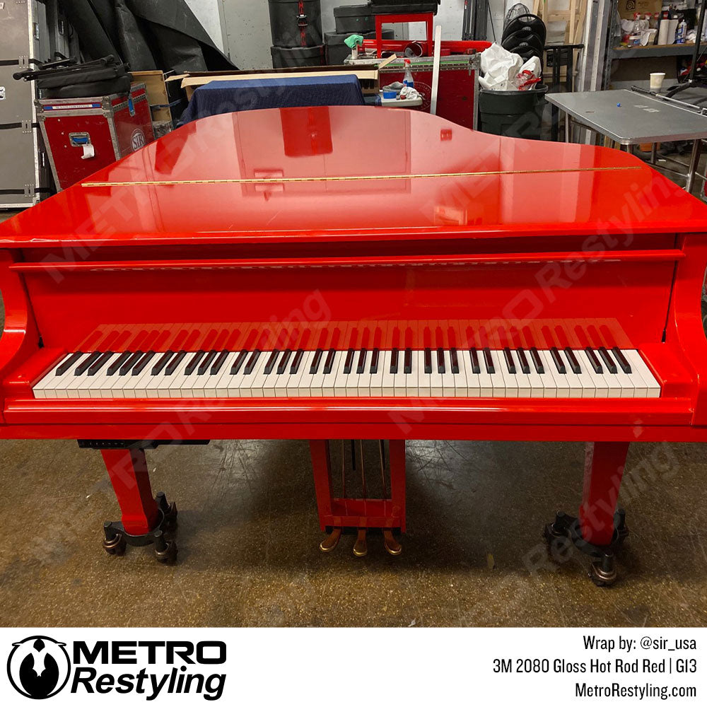Hot Rod Red Piano Vinyl Wrap