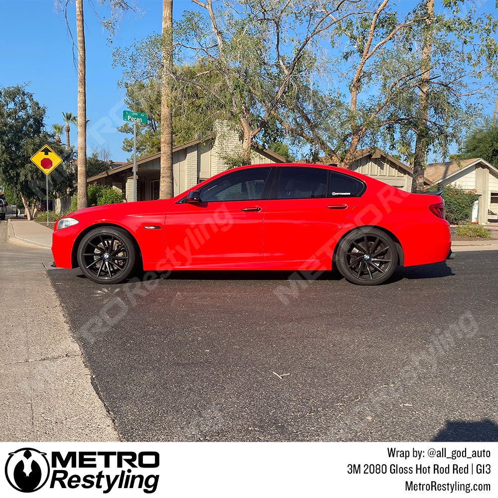 Glossy Hot red vinyl car wrap