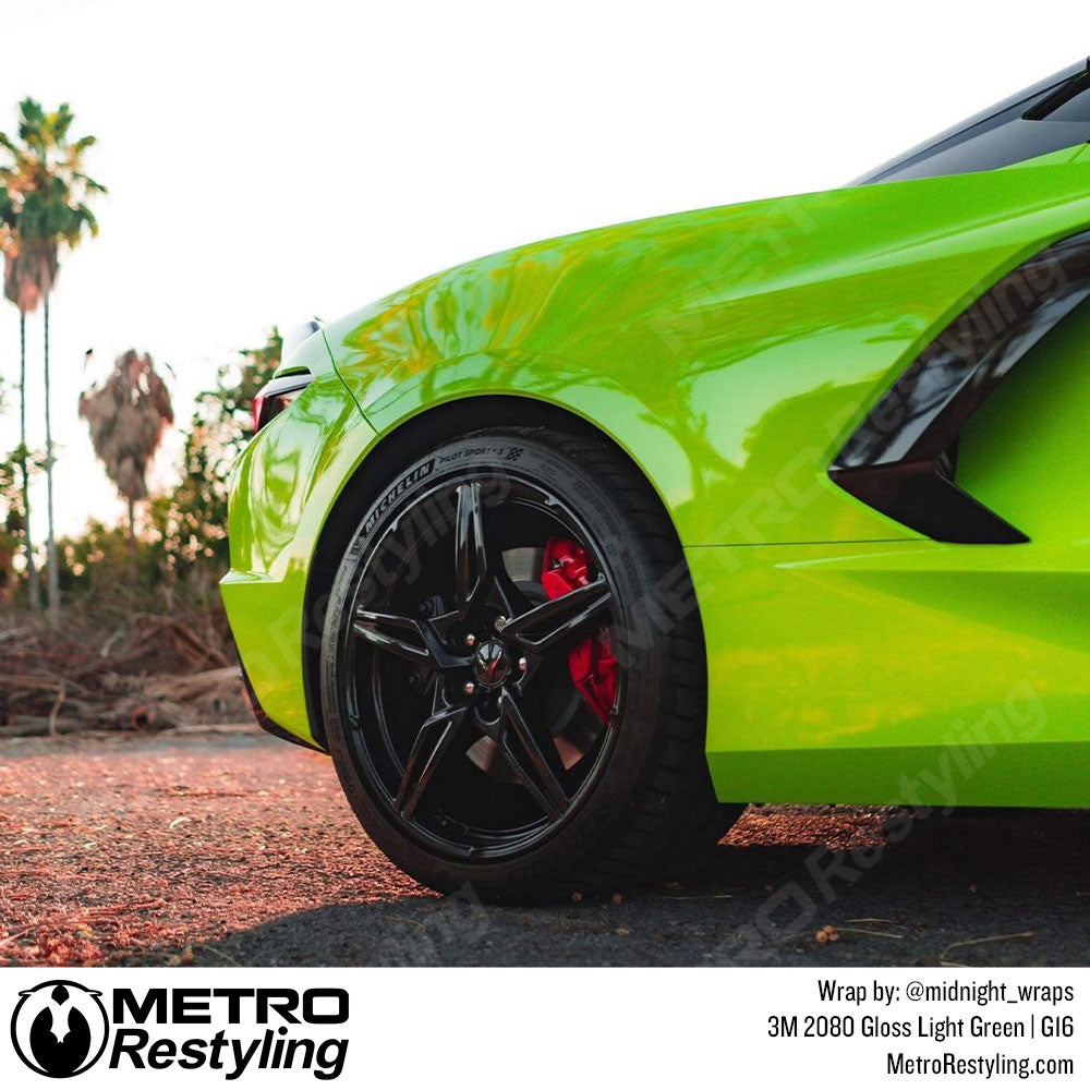 glossy light green chevy wrap
