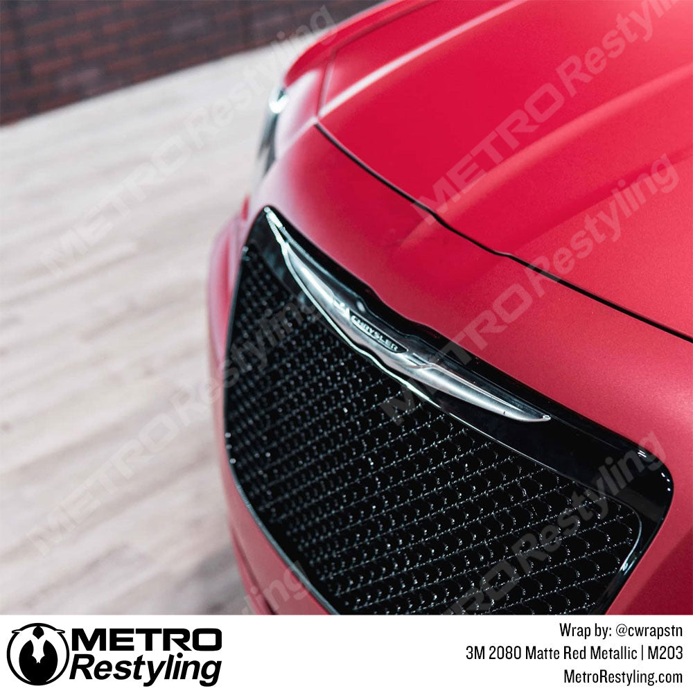Matte Red Metallic Chrysler Vinyl Wrap