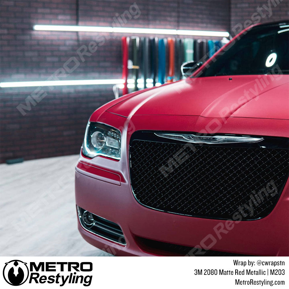 Matte Red Chrysler 300 Vinyl Wrap