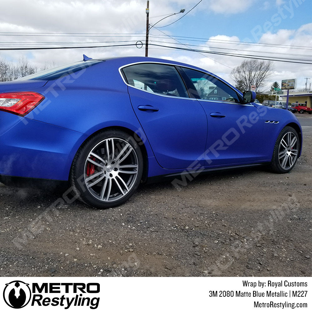 3M 2080 Matte Blue Metallic Vinyl Wrap