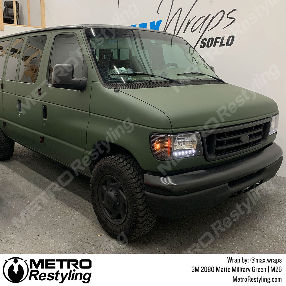 3M 2080 Matte Military Green Mercedes Wrap