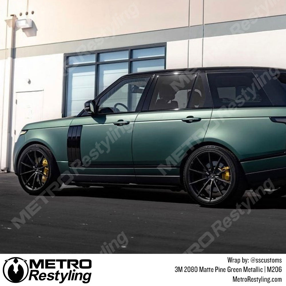 Range Rover Matte Pine Green Metallic Vinyl Wrap