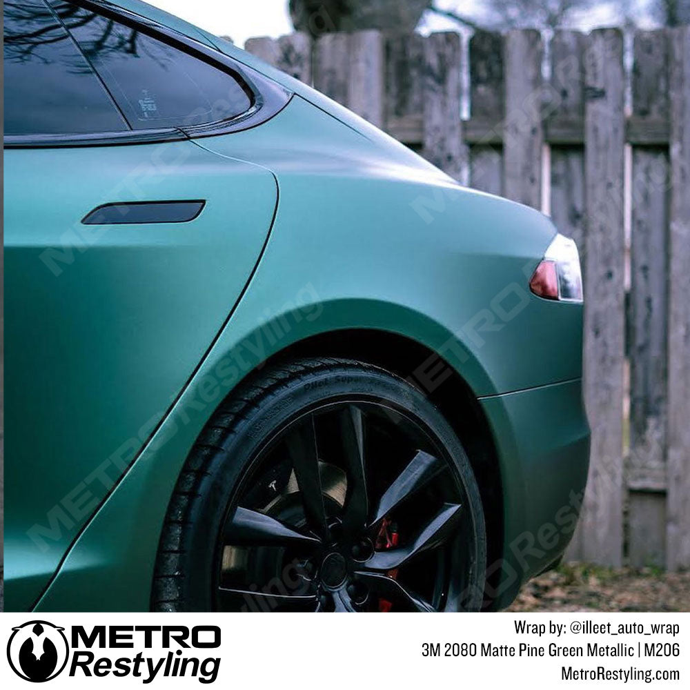 Matte Pine Green Metallic Vinyl Wrap