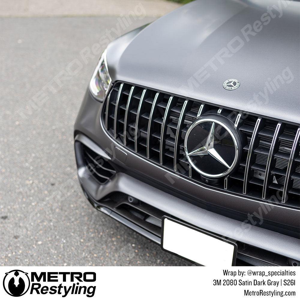Satin Dark Gray Mercedes Wrap