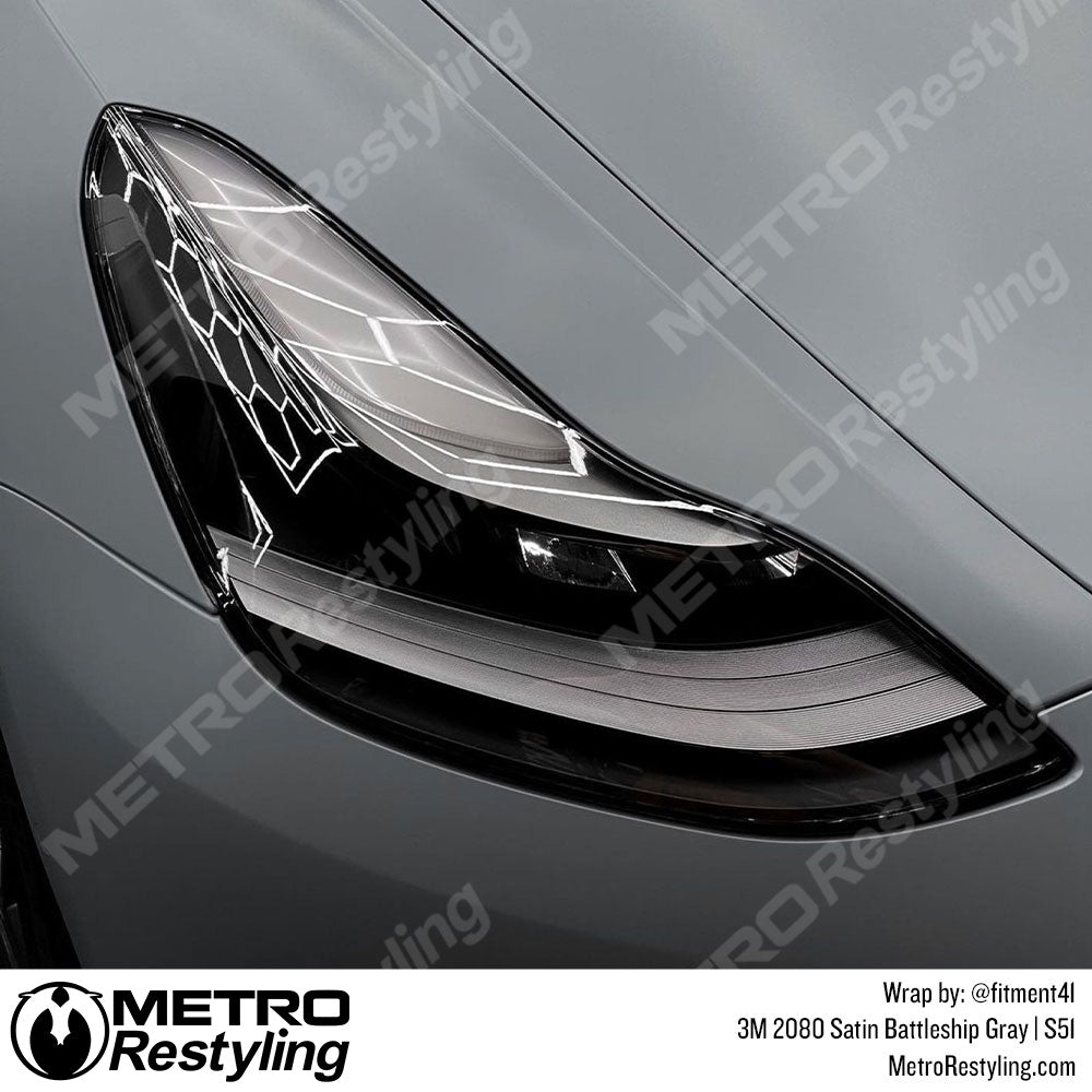 3M 2080 Satin Battleship Gray Vinyl Wrap