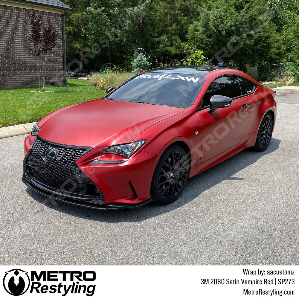 Satin Vampire Red Lexus Wrap