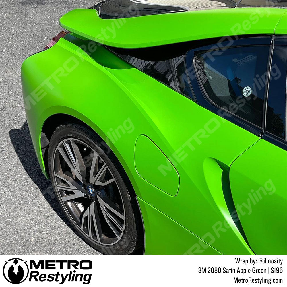 Satin Apple Green BMW Wrap
