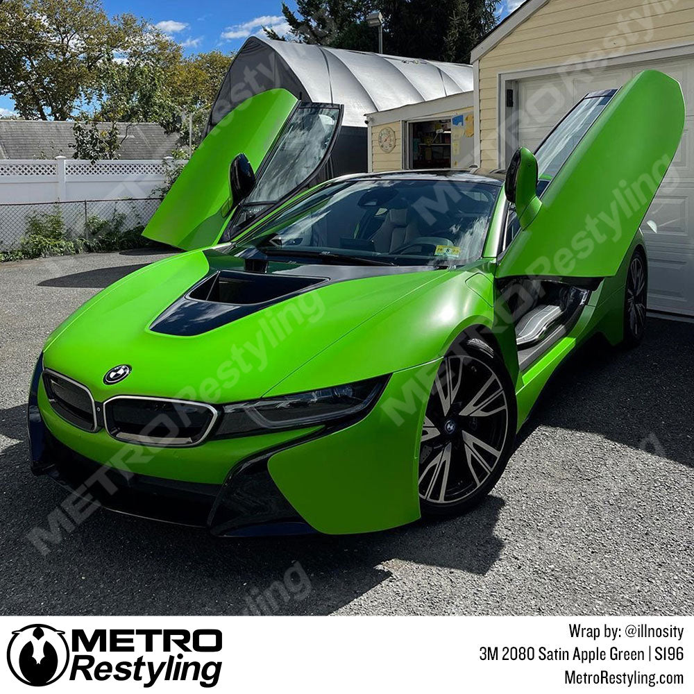 Satin Apple Green BMW Wrap