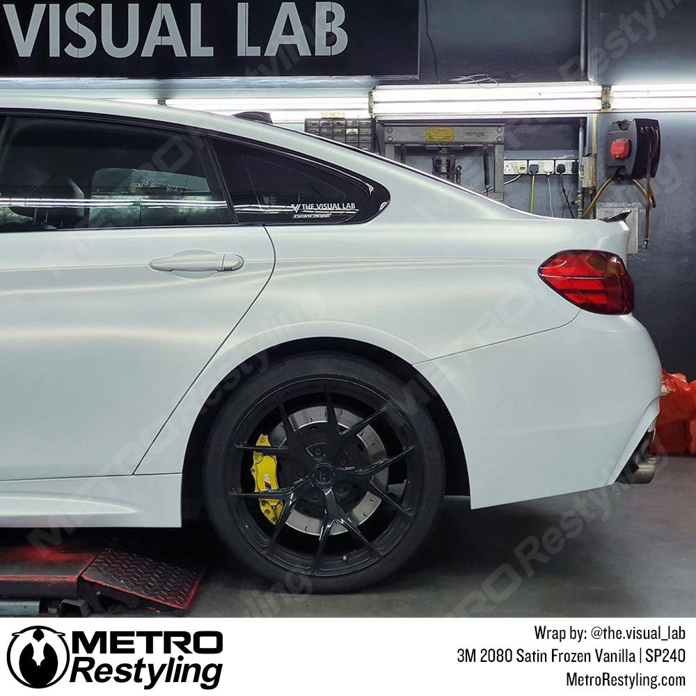 Satin Frozen Vanilla BMW Wrap