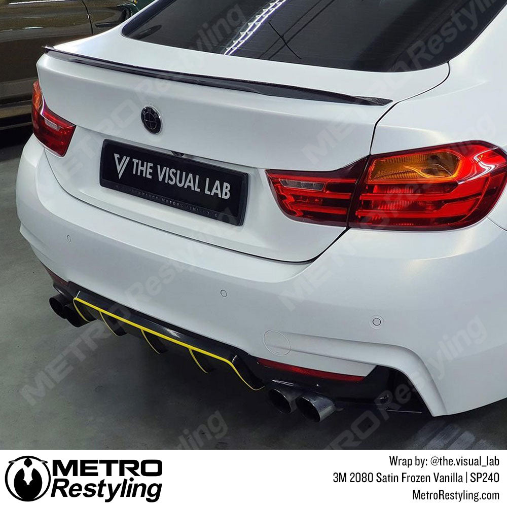 Satin Frozen Vanilla BMW Wrap