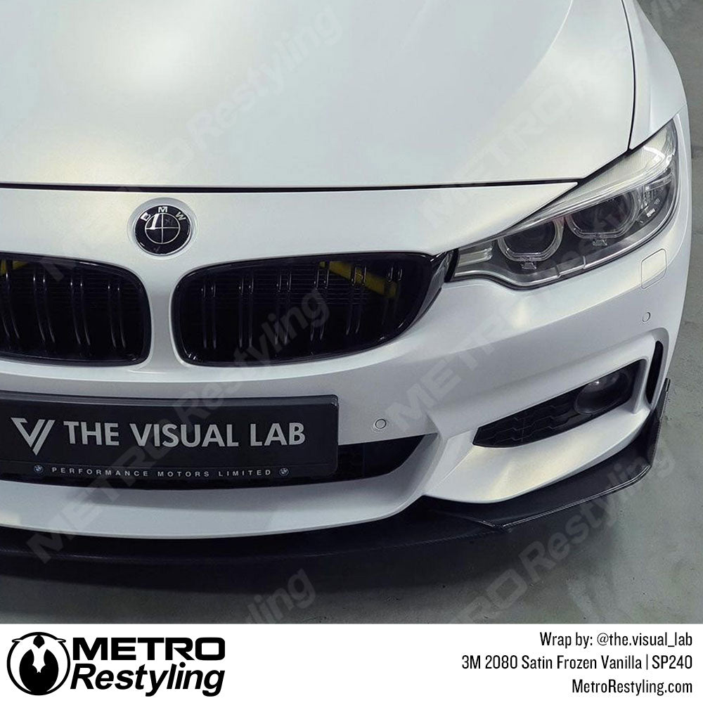 Satin Frozen Vanilla BMW Wrap