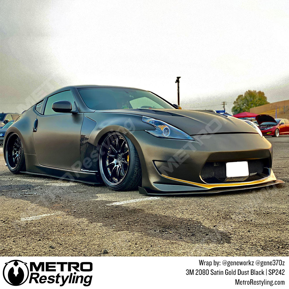 Satin Gold Dust Black Nissan Wrap