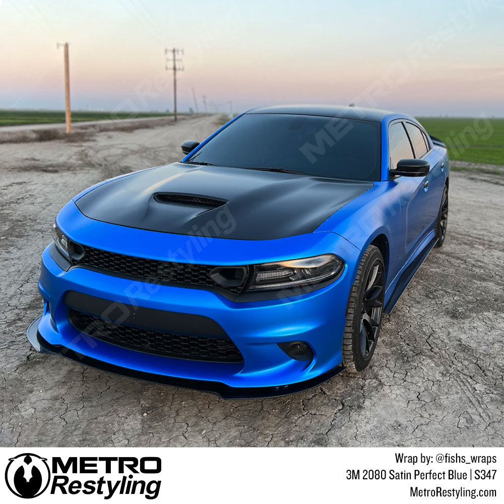 Satin Perfect Blue Dodge Wrap