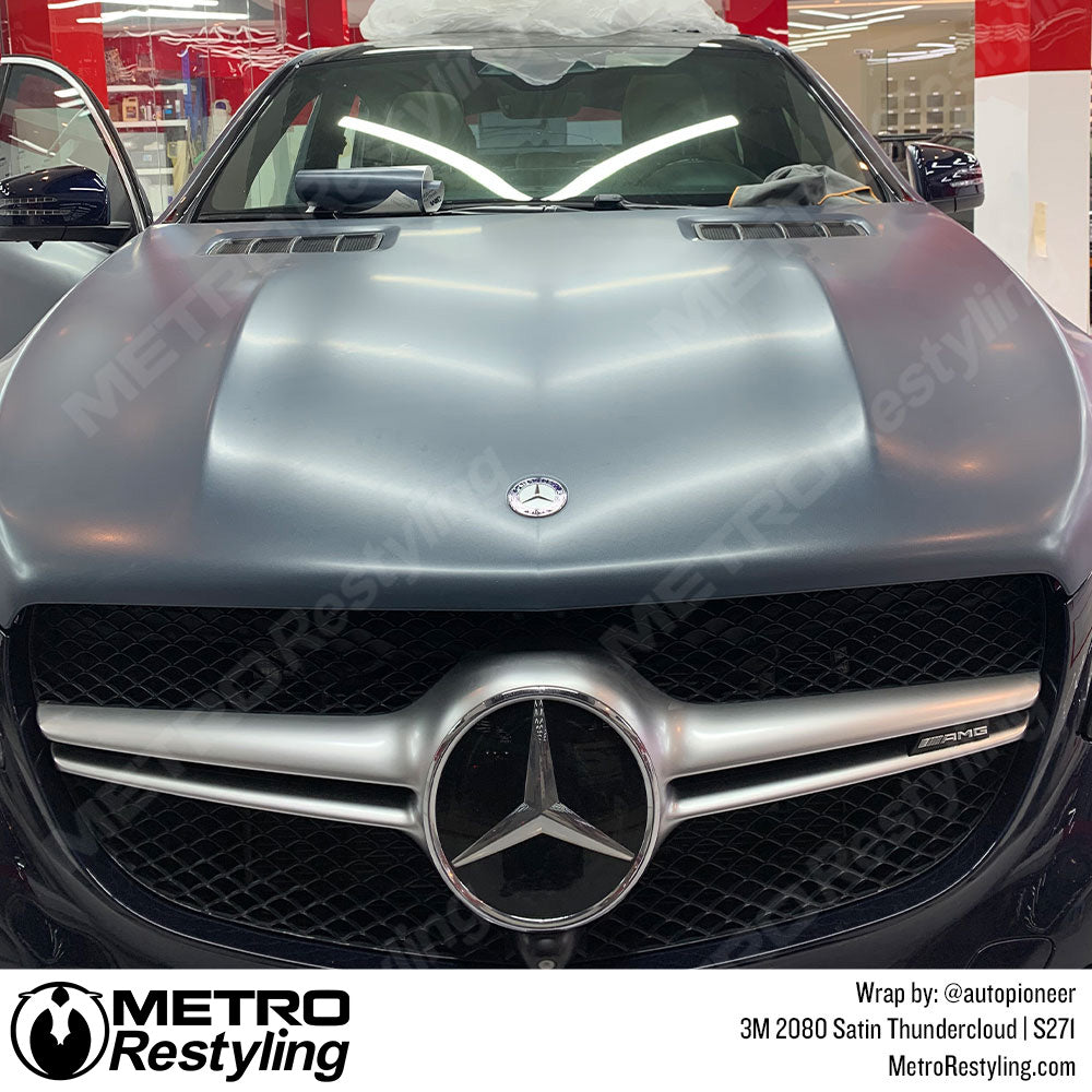 Satin Thundercloud Mercedes Wrap