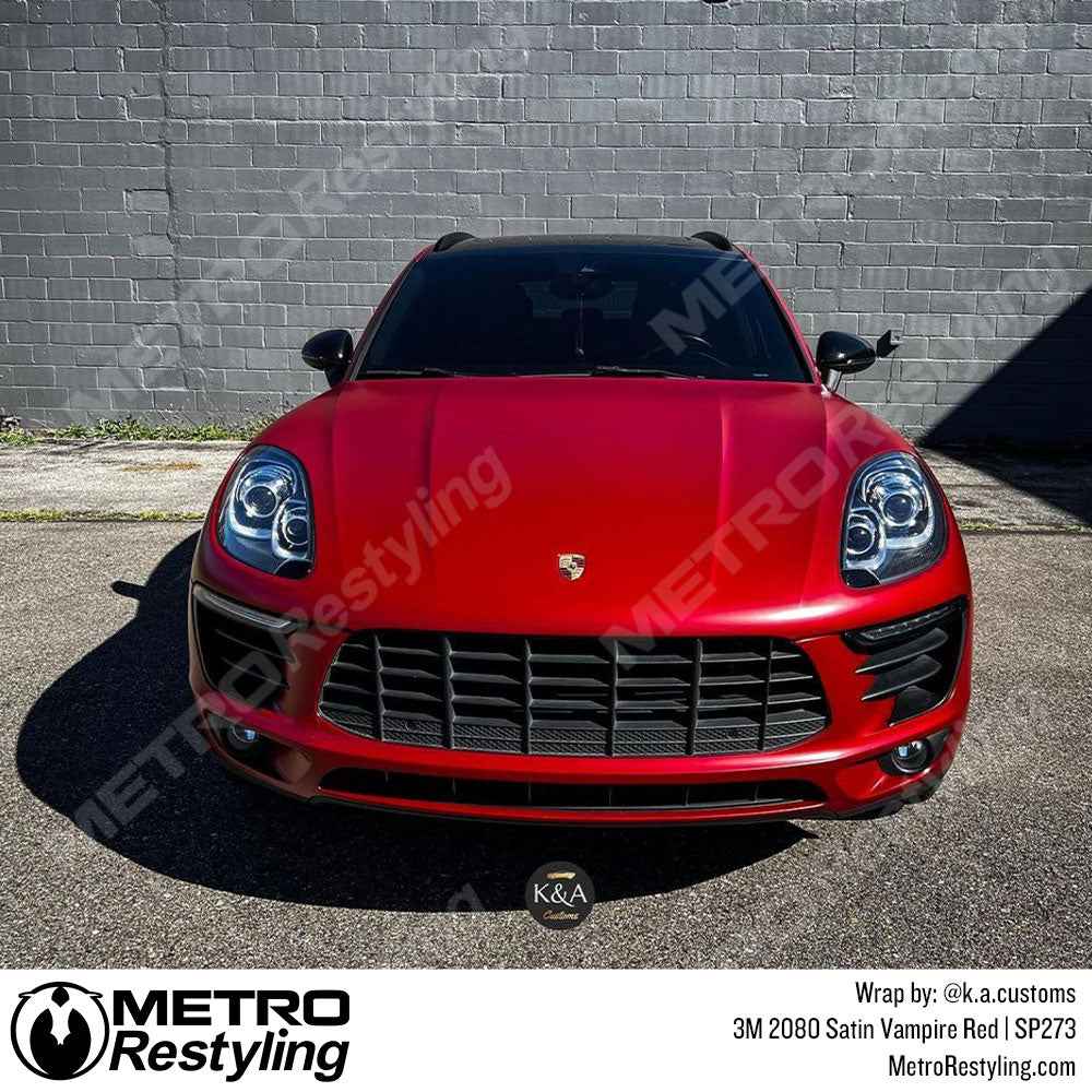 Satin Vampire Red Vinyl Wrap