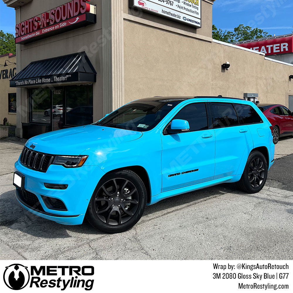 Sky Blue Jeep Vinyl Wrap