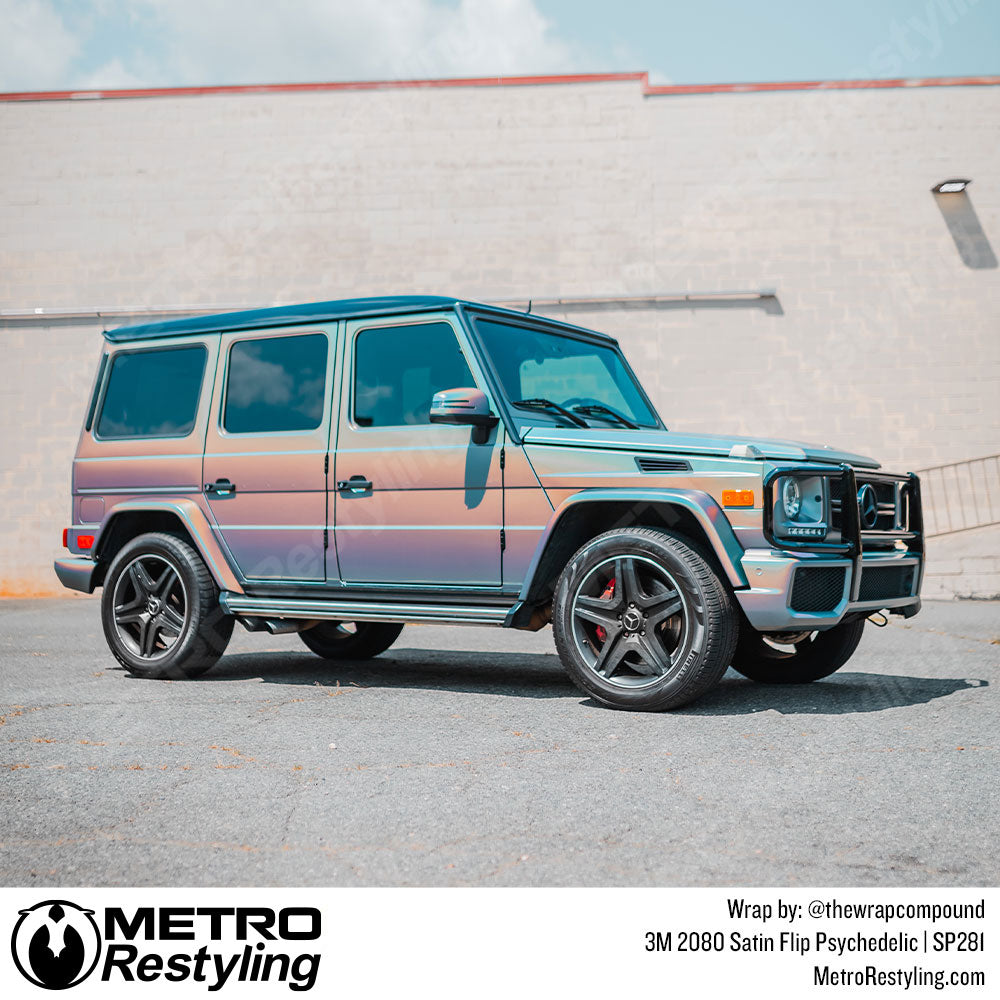 Mercedes Satin Flip Psychedelic Wrap