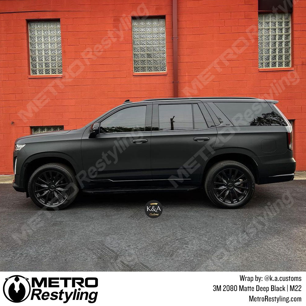 3M 2080 Matte Deep Black Cadillac Wrap