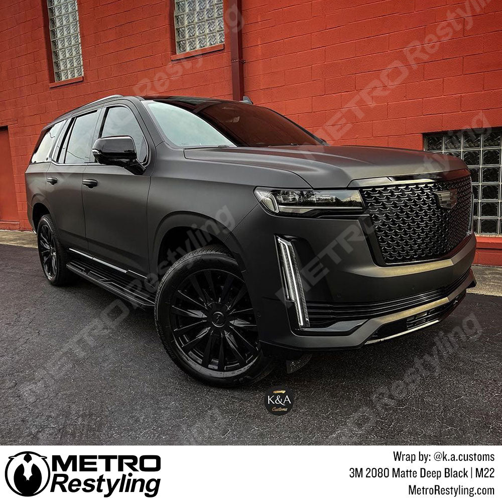 3M 2080 Matte Deep Black Cadillac Wrap