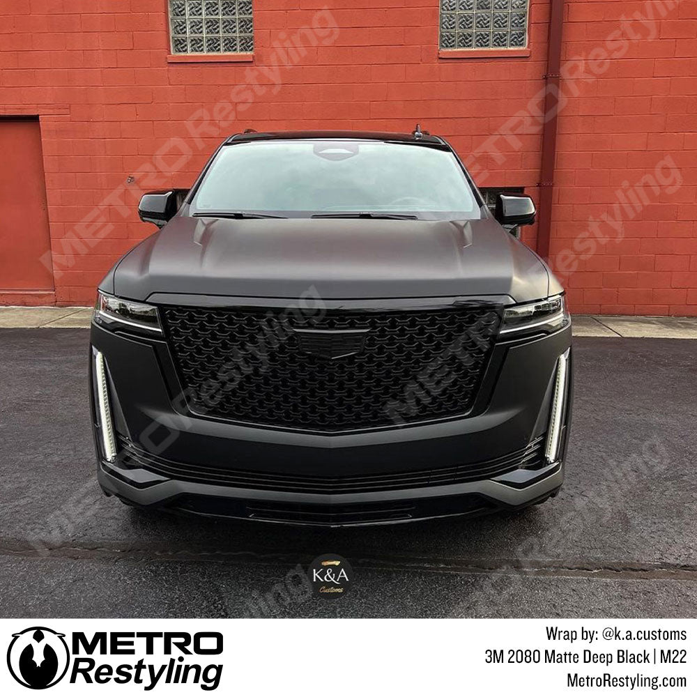3M 2080 Matte Deep Black Cadillac Wrap