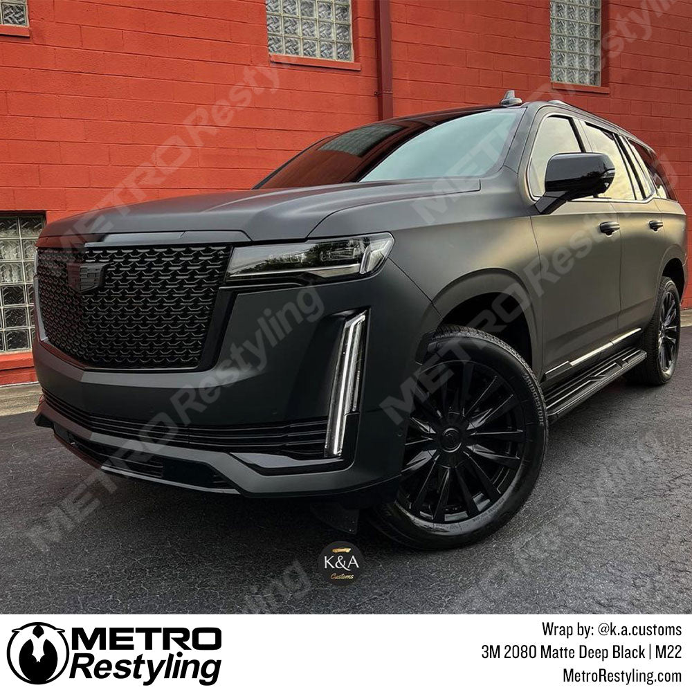 3M 2080 Matte Deep Black Cadillac Wrap