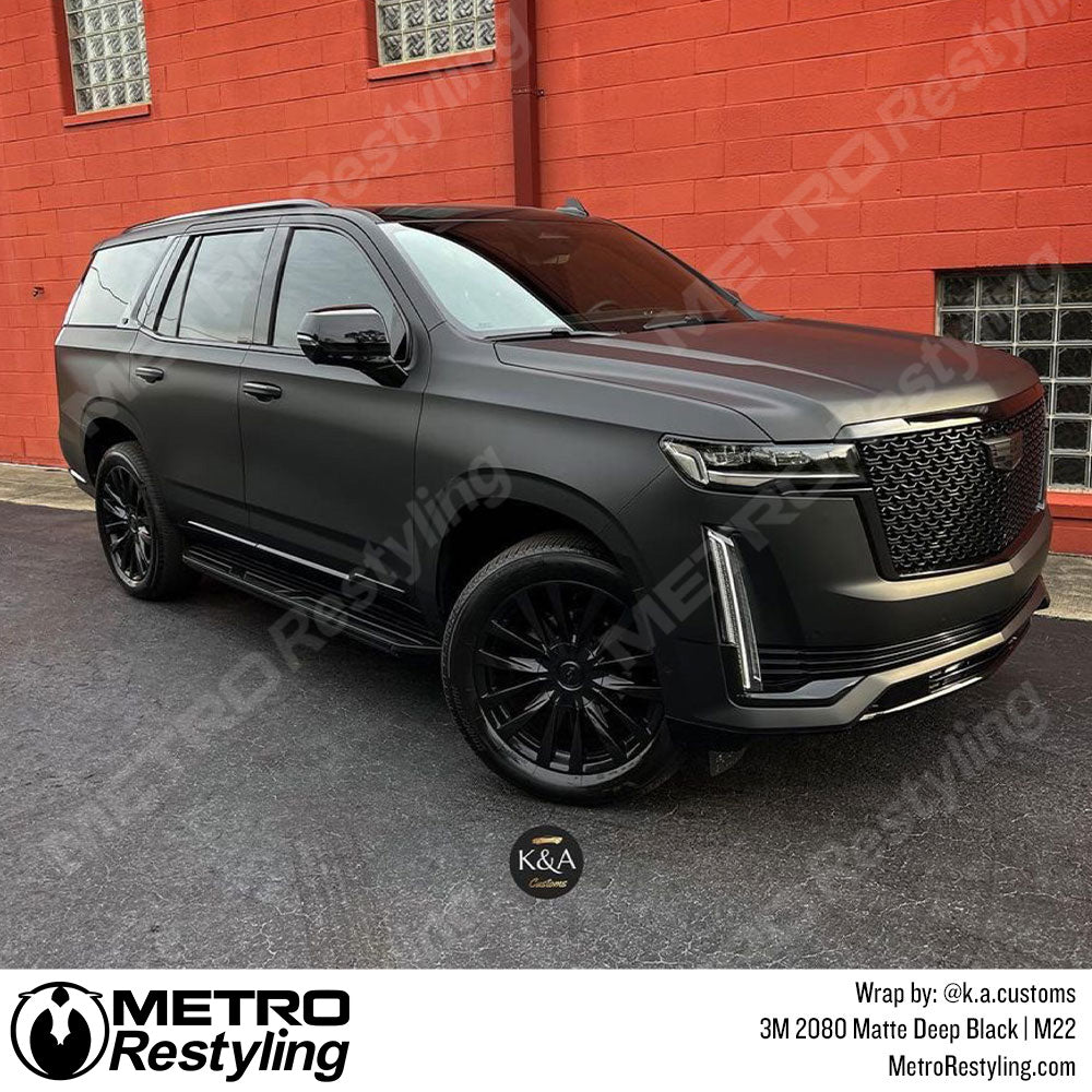 3M 2080 Matte Deep Black Cadillac Wrap