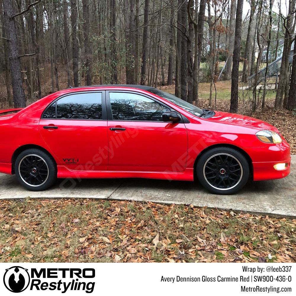 bright red toyota wrap
