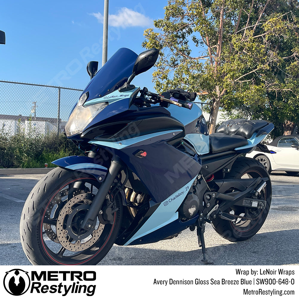gloss sea breeze motorcycle wrap