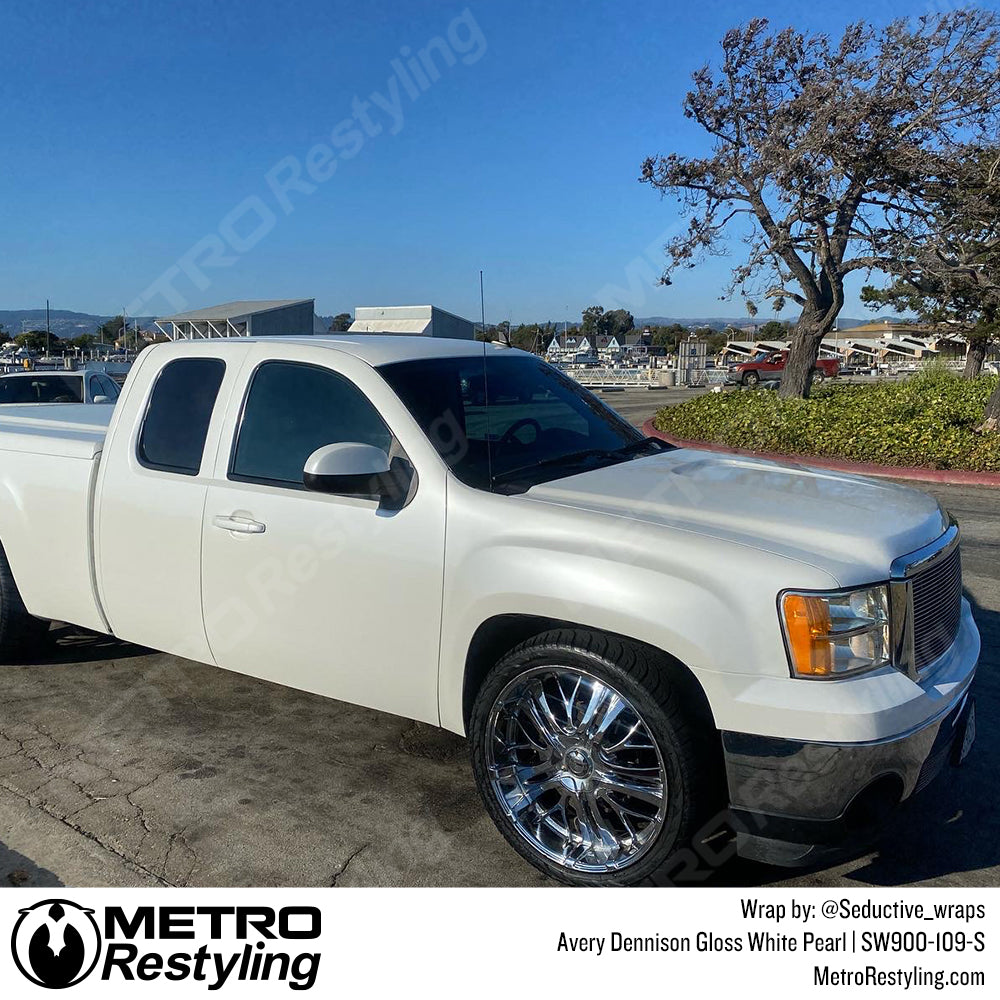 Gloss White Pearl GMC Sierra Vinyl