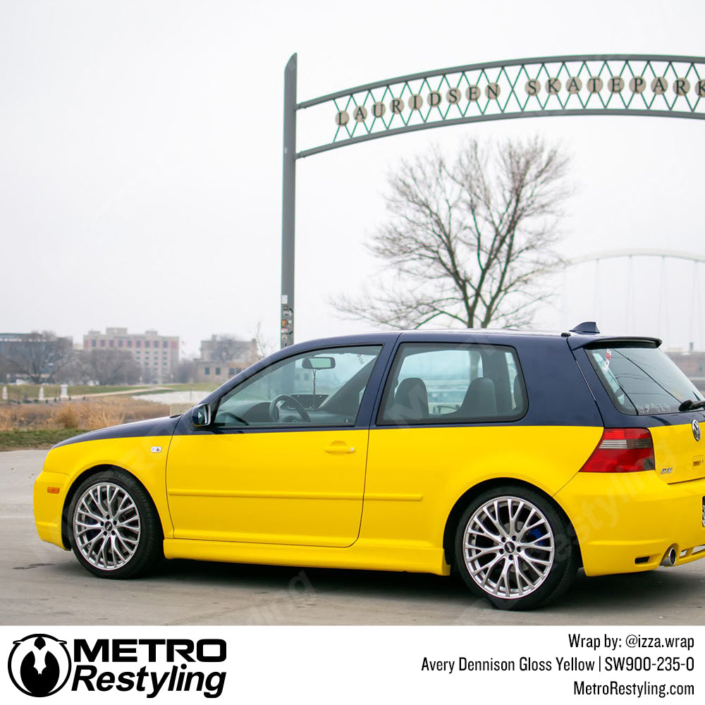 gloss yellow volkswagen wrap