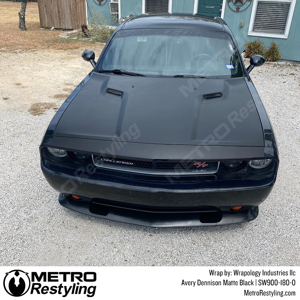 matte black dodge challenger wrap