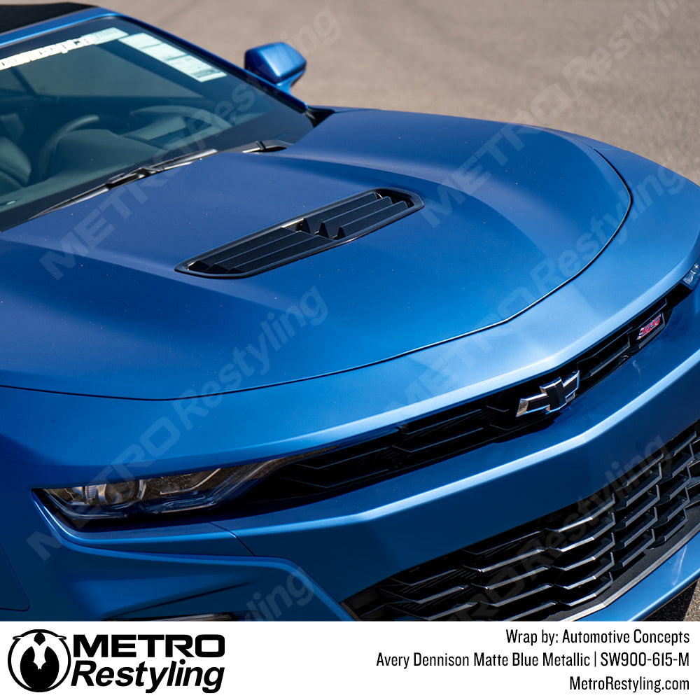 blue chevy camaro wrap