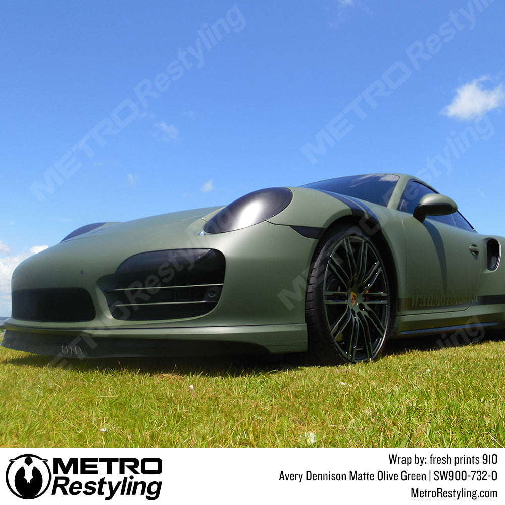 Porsche Olive Green Wrap