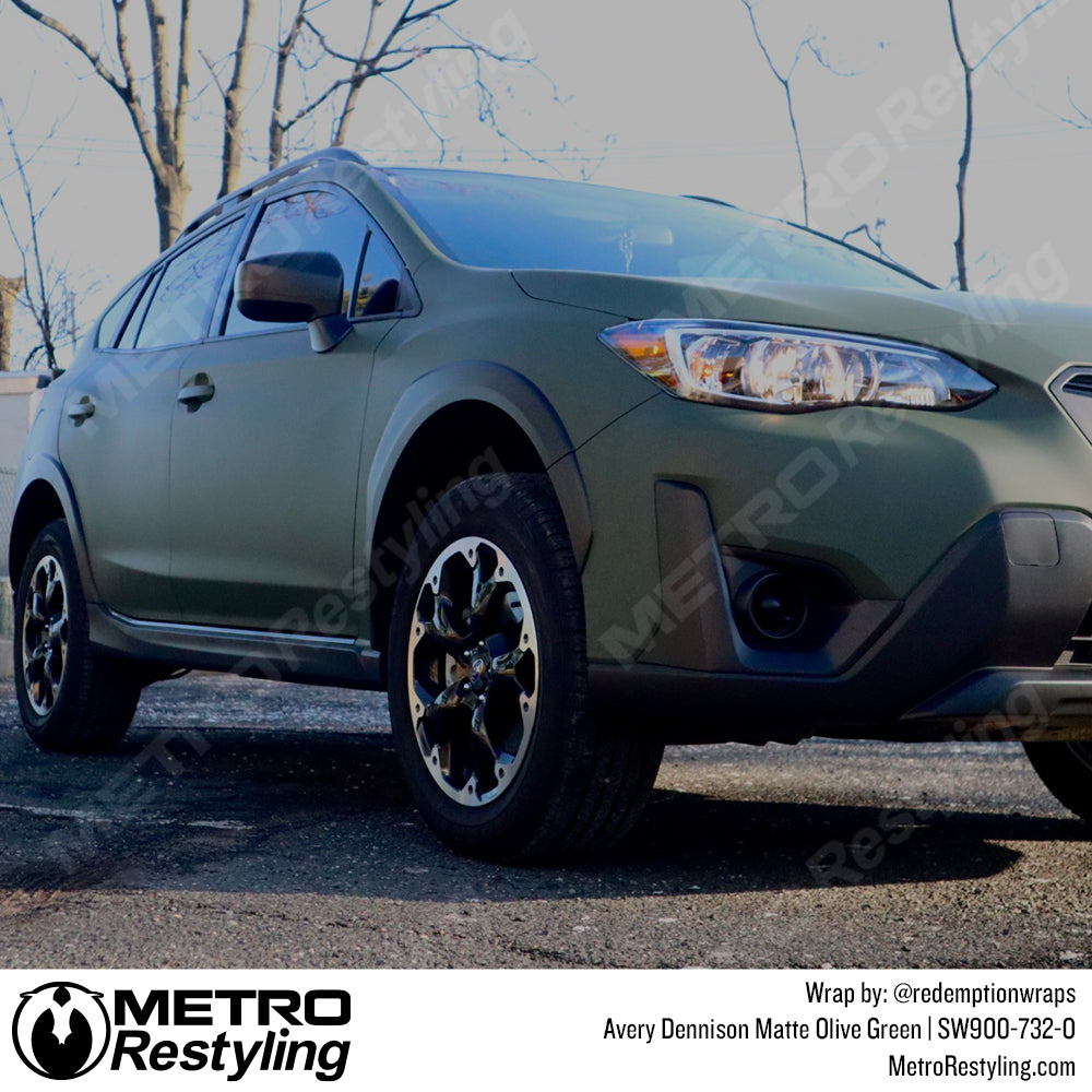 Matte Green Subaru Vinyl Wrap