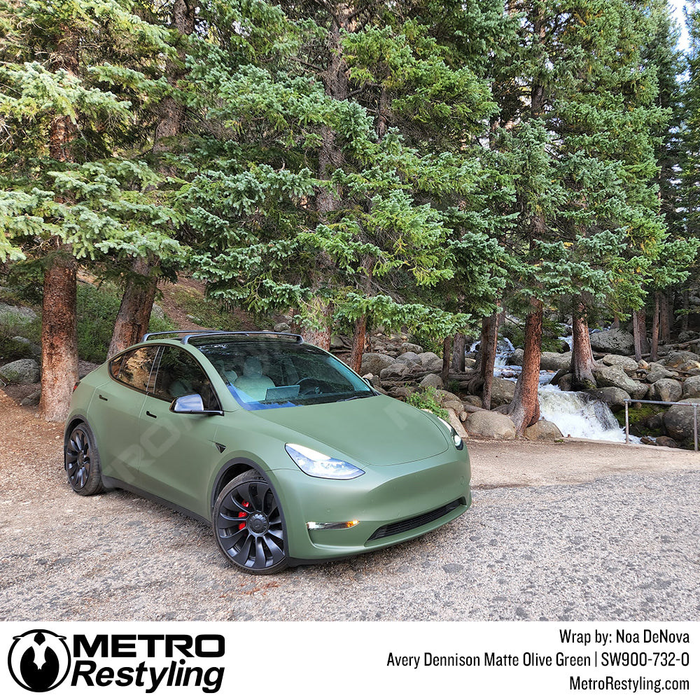 Tesla Model Y Green Vinyl Wrap