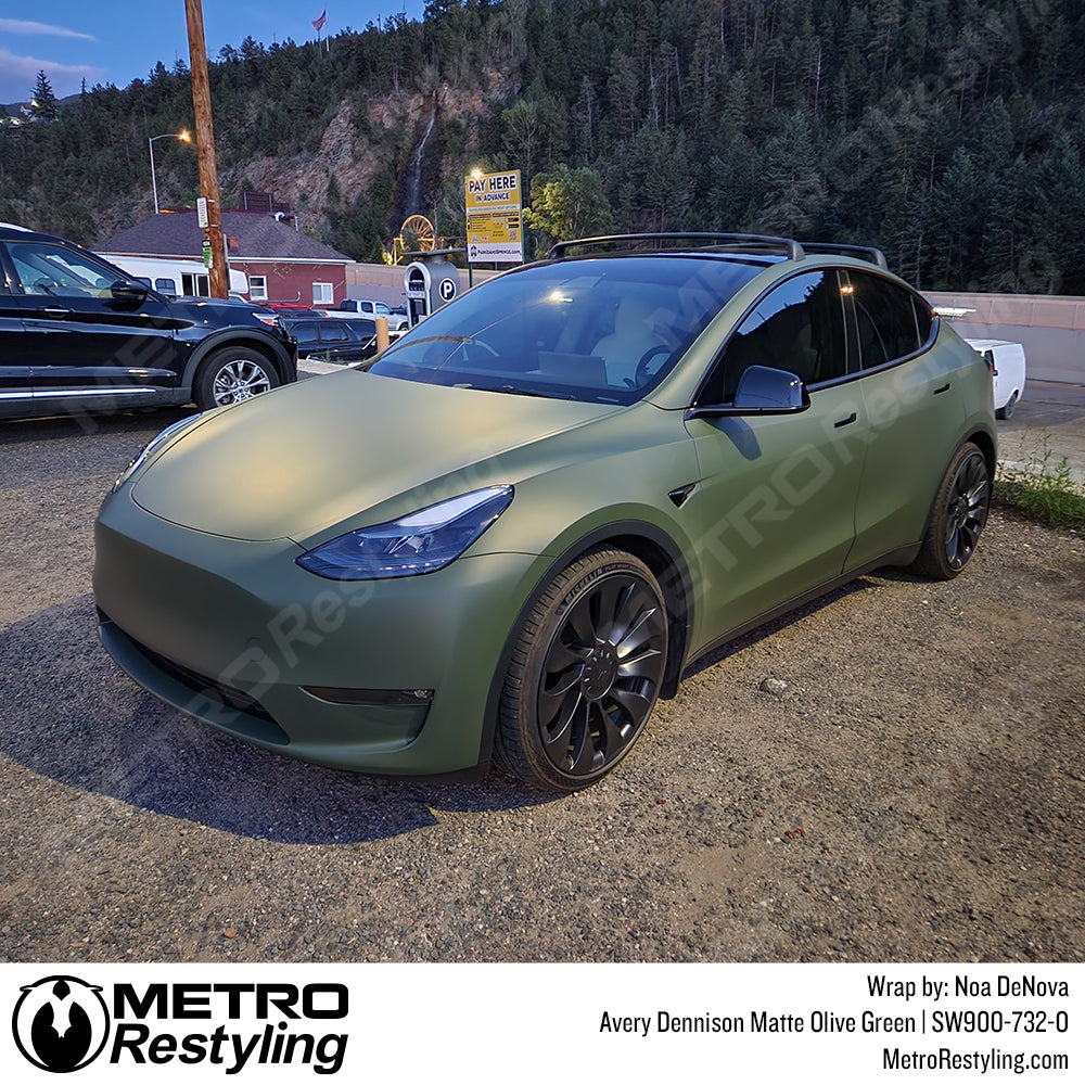 Avery Dennison SW900 Matte Olive Green Vinyl Wrap | SW900-732-O