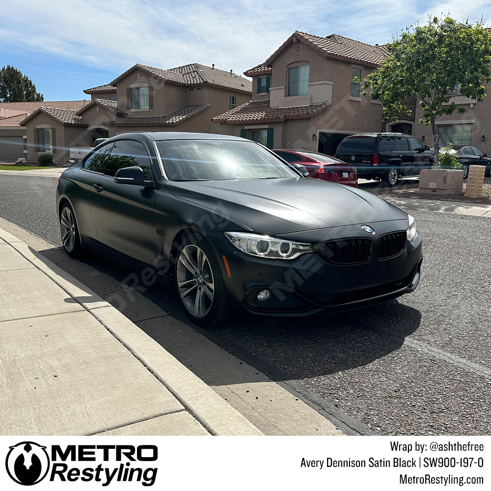 satin black bmw wrap