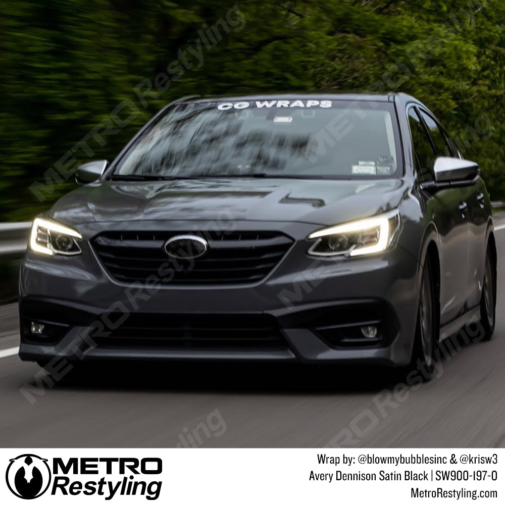 satin black subaru wrap