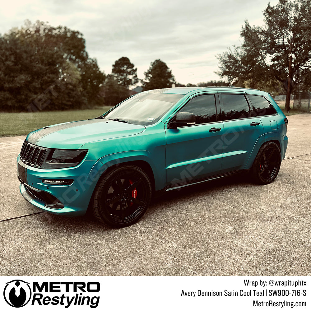 Satin Cool Teal Jeep Wrap