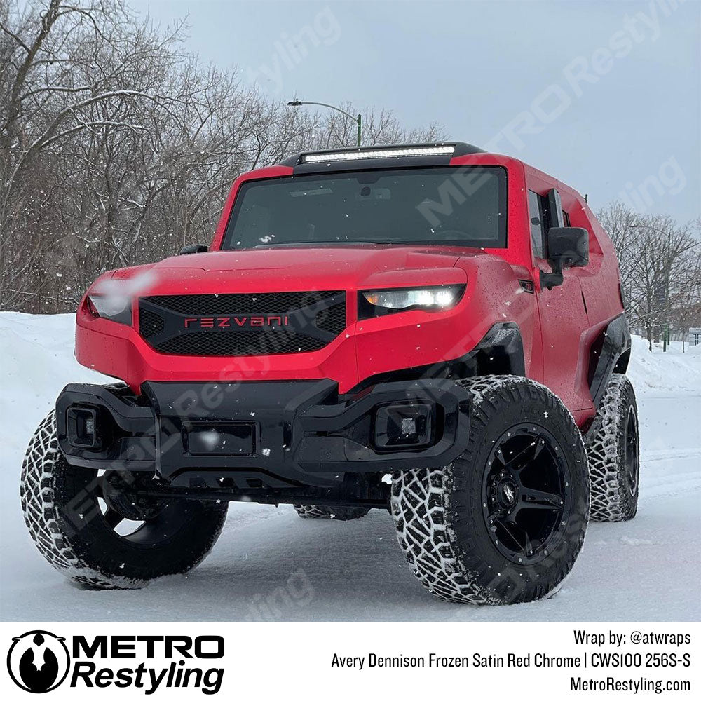 Metro Avery SF100 Frozen Matte Red Conform Chrome rezvani
