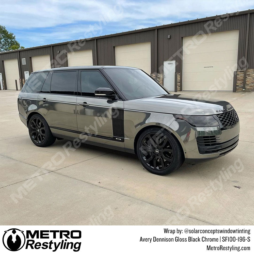 Avery Dennison SF100 Gloss Black Conform Chrome Vinyl Wrap 