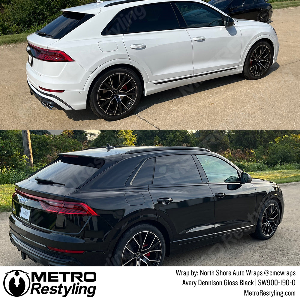 Gloss Black Audi Vinyl Wrap