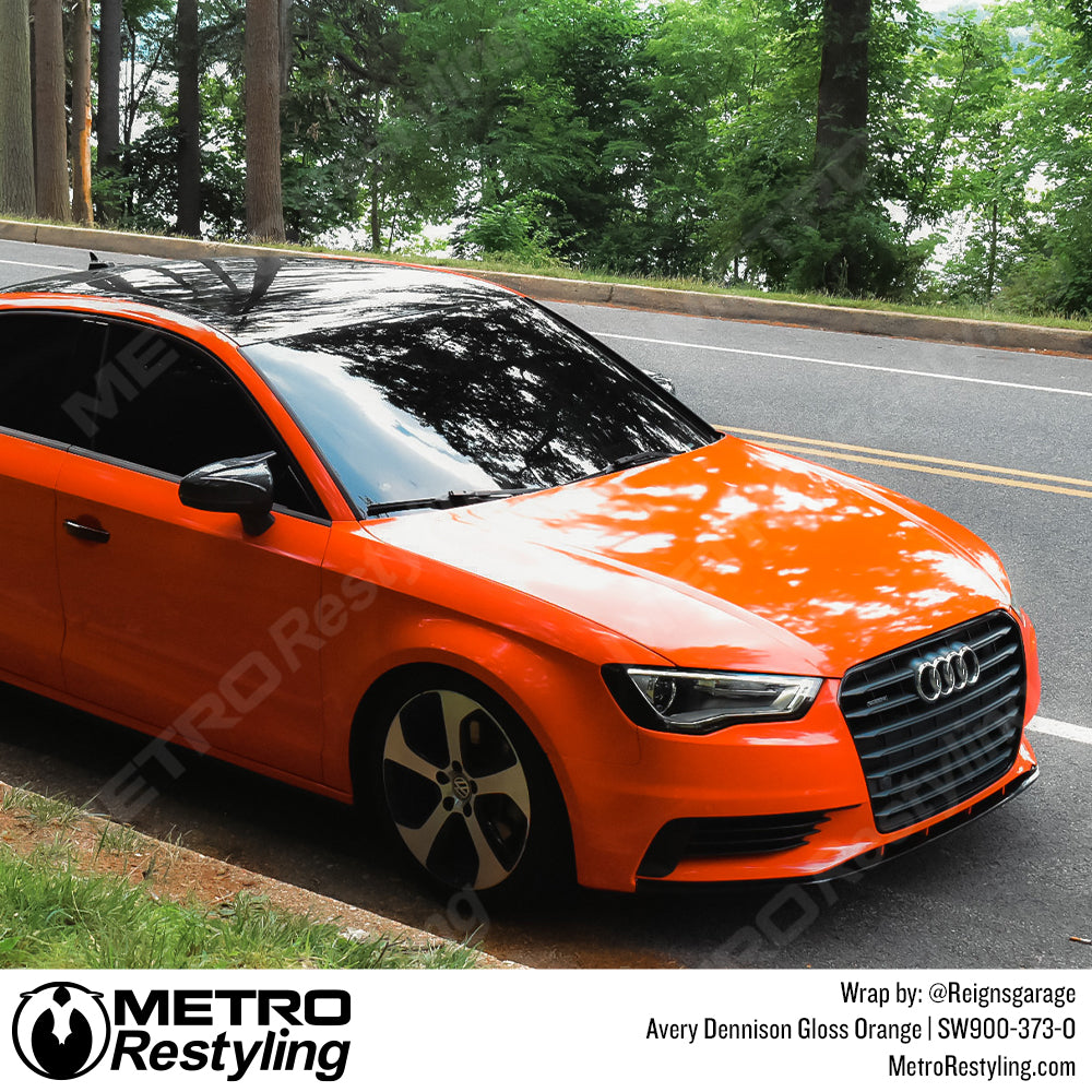 Audi Orange Vinyl Wrap