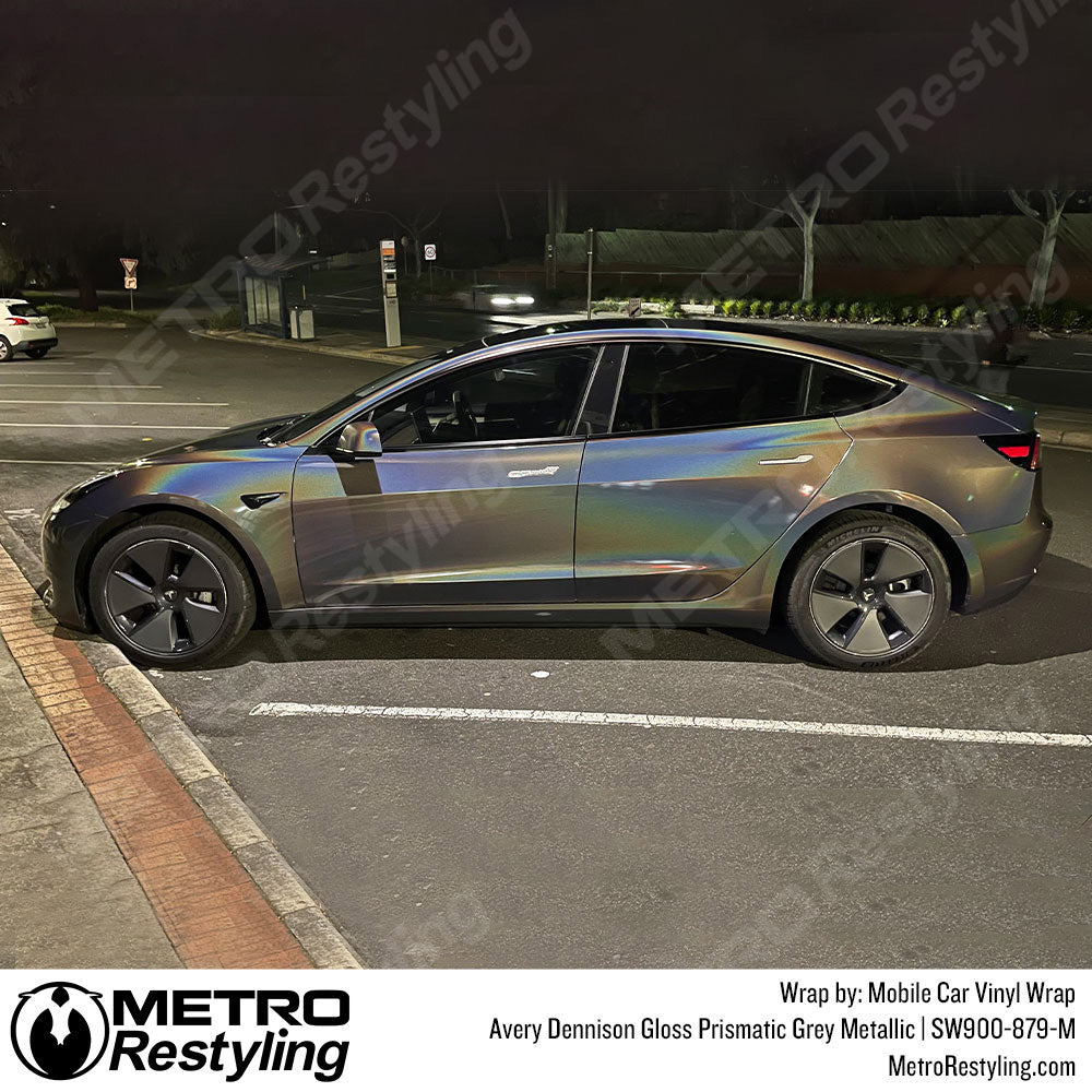 Avery Dennison SW900 Gloss Prismatic Gray Metallic Tesla