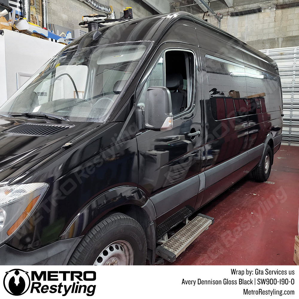 Gloss Black Van Wrap